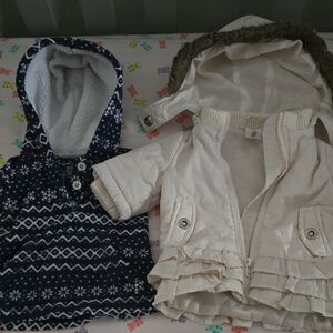 Starting Out Cream and Navy Kids Puffer Jacket Set Bundle Lot